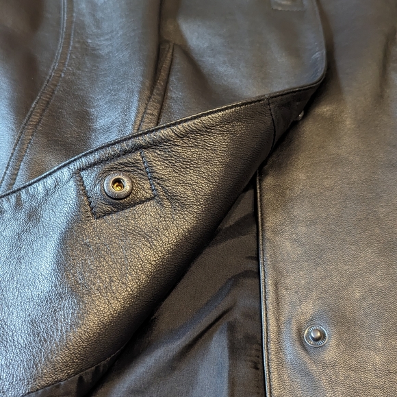Anne Klein black leather light jacket 1X - Picture 6 of 7